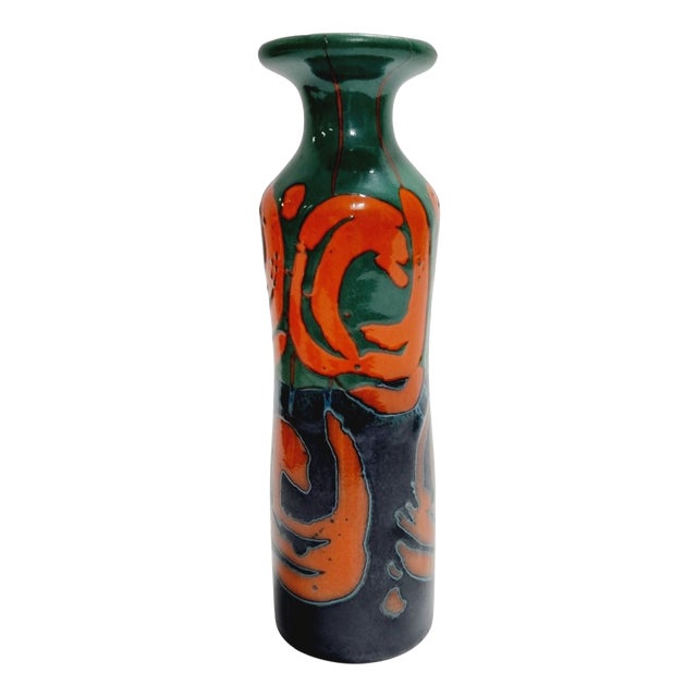 Vintage Brutalist Ceramic Vase For Sale