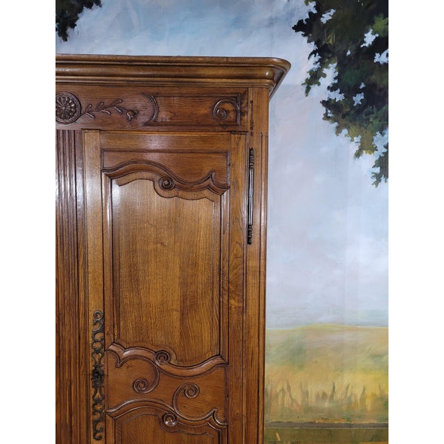 Louis xv style wardrobe in solid oak. this piece dates from the late 18th century. the frame is pegged, and the front is...