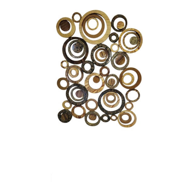 1990s Marquis Collection of Beverly Hills Large Multiple Circular Collage Wall Sculpture #1 For Sale - Image 12 of 12