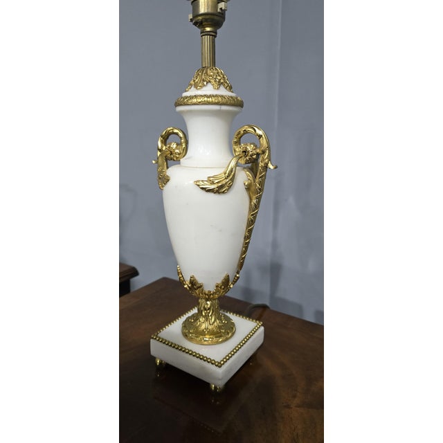 1910s French Marble Table Lamps, 1910, Set of 2 For Sale - Image 5 of 7