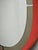Italian Space Age Round Red Lacquer and Smoked Glass Mirror, 1970s For Sale - Image 3 of 10