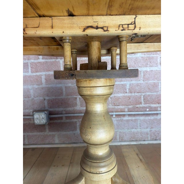 Almond 19th Century Swedish Gustavian Tilt-Top Table in Bleached Pine For Sale - Image 8 of 15