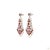 Modern 3.49 Carat Round Brilliant Cut White Diamond Blue Diamond Ruby Gold Earrings, Pair For Sale - Image 3 of 9