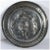19th Century French Pewter Chased and Repousse Armorial Wavy Edge Reeded Plate For Sale - Image 5 of 7