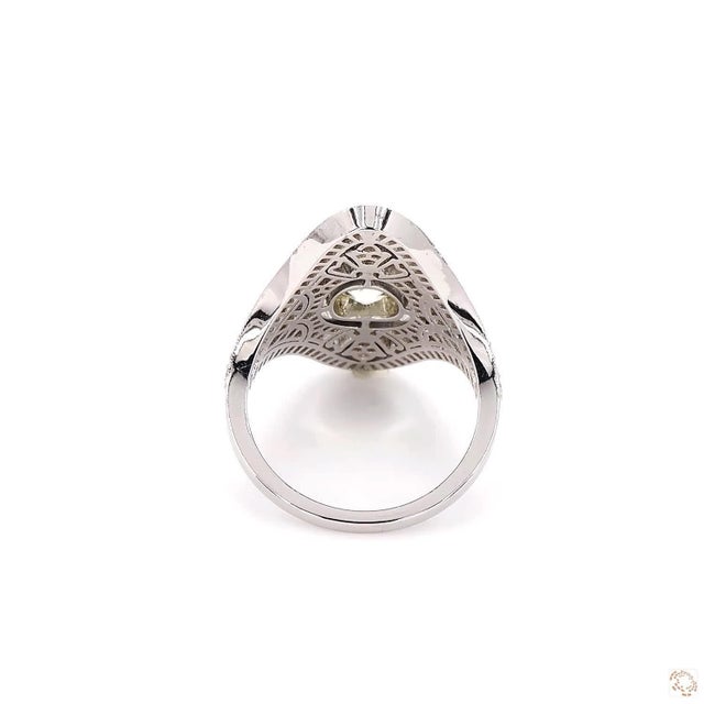 Antique design 0.87 Carat Old European Cut Diamond Gold Ring, Size 6.5 For Sale In New York - Image 6 of 9