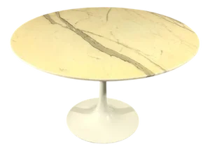 Round Marble Dining Table with Tulip Foot, 1960s