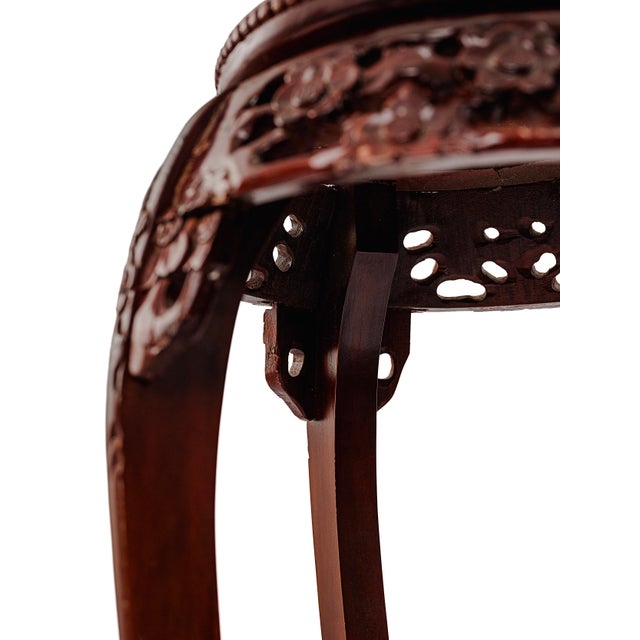 Brown Late 20th Century Vintage Ming Dynasty Style Pedestal Plant Stand For Sale - Image 8 of 8