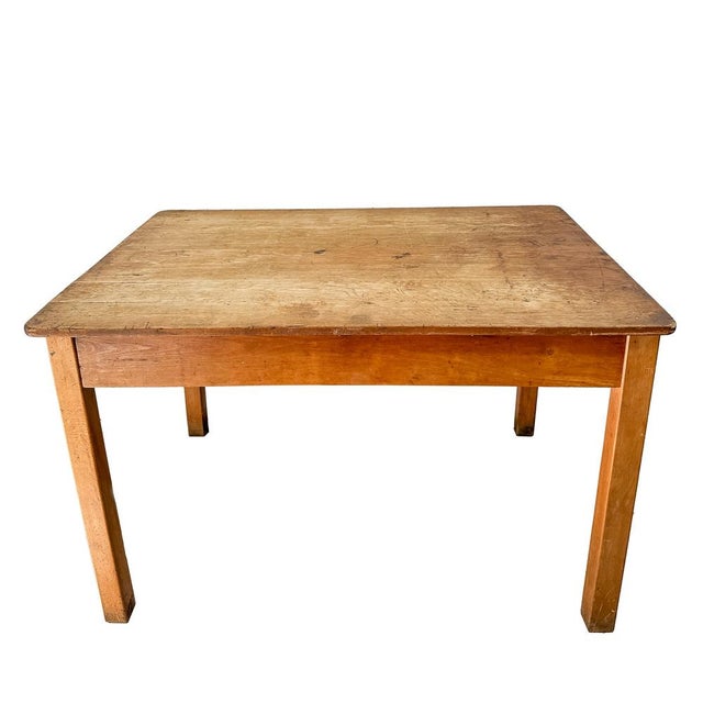 Mid-Century Modern Utility Desk Table in Beech and Pine, 1955 For Sale - Image 13 of 13