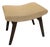 Vintage Pouf in Fabric and Wood, 1960s For Sale