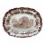 Vintage Brown Transferware Copeland Spode "Turkey" Serving Platter For Sale
