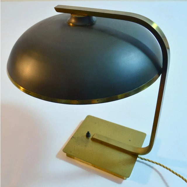Metal Modern Desk Lamp in Brass, 1950s For Sale - Image 7 of 10