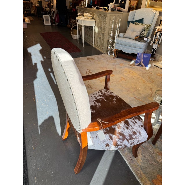 K&k Interiors Cow Hide Chair For Sale In Boston - Image 6 of 8