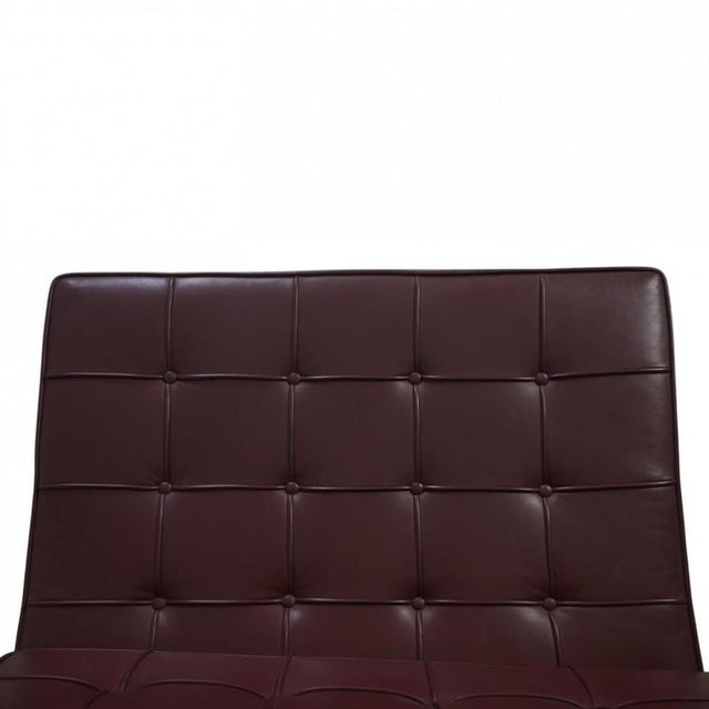 Barcelona Chair in Burgundy Leather by Ludwig Mies van der Rohe, 2000s For Sale - Image 4 of 18