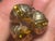 Vogue Retro Mid Century Modern 1960s Pair of Earrings Brutalist Gold Tone With Citrine Ab Crytal, Perfect Condition. For Sale - Image 4 of 6