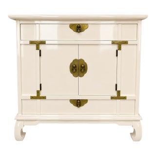 Vintage Asian-Inspired Lacquer Cabinet For Sale