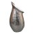 Large Sculptural Textured Silver-Finish Vase For Sale