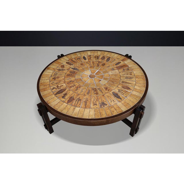 Coffee Table in Ceramic & Bentwood from Roger Capron, Vallauris, 1960s For Sale - Image 10 of 18