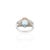 18k Gold Certified 3.25ct Aquamarine Cluster Diamond Revival Cocktail Ring Size 7 For Sale - Image 4 of 11