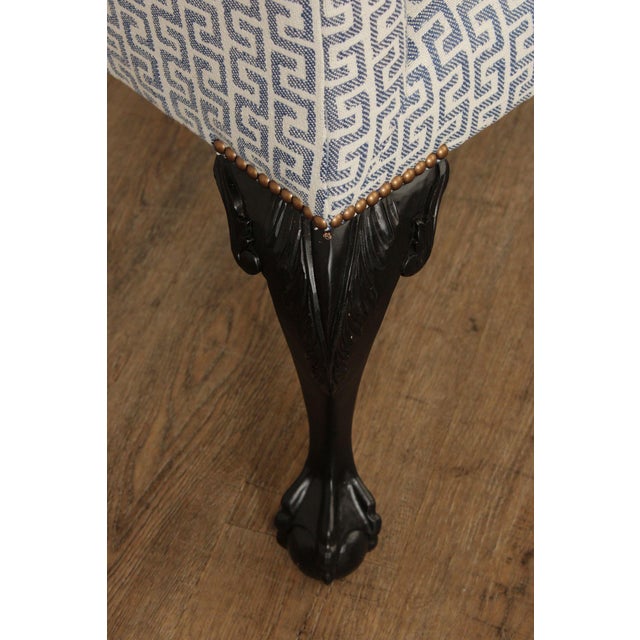 Chippendale Style Ball and Claw Foot Window Seat For Sale - Image 12 of 12