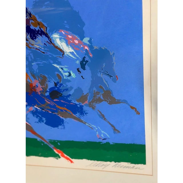 Abstract Limited Edition Leroy Neiman Serigraph of an Equestrian For Sale - Image 4 of 8