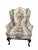 Wood Vintage Grandmillenial Chintz English Rose Wingback Chair For Sale - Image 7 of 16