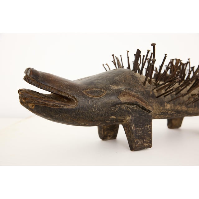 Bakongo Nkisi Kozo Nail-Studded Janus Dog Power Figure, Congo For Sale - Image 17 of 17
