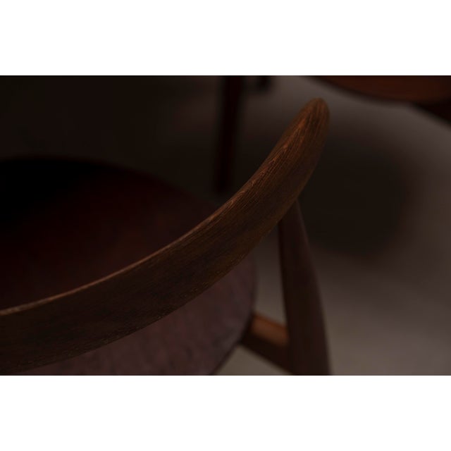 Heart Dining Set by Hans J. Wegner for Fritz Hansen, 1960s, Set of 7 For Sale - Image 14 of 18