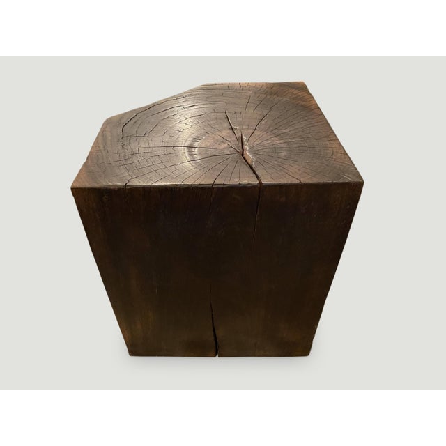 Andrianna Shamaris Single Charred Side Table For Sale - Image 12 of 18