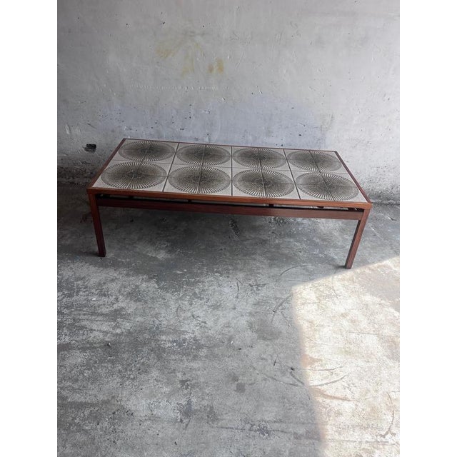 Danish Ceramic Tile Coffee Table, Denmark, 1970s For Sale - Image 6 of 11