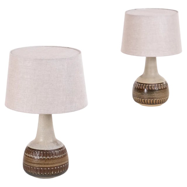 Table Lamps attributed to Søholm Keramik, Denmark, 1960s, Set of 2 For Sale
