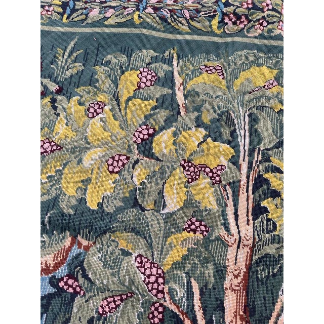 Vintage French Aubusson Style Needlepoint Tapestry, 1950s For Sale - Image 11 of 18
