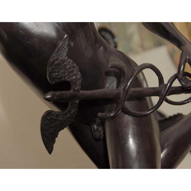 Italian Mecury Statue in Bronze For Sale - Image 5 of 16