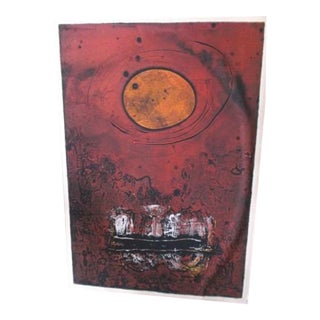 Mid Century Retro Vintage Atomic Outer Space Print Moon Limited Edition For Sale