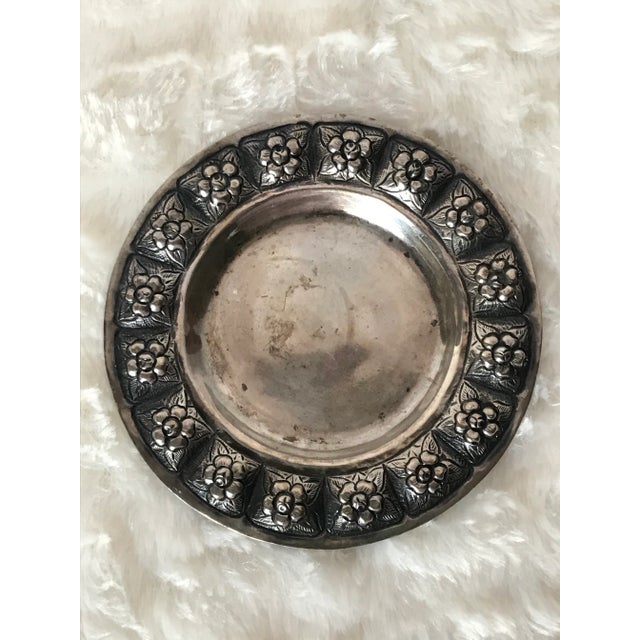 Metal 1940s Sanborn Mexican Sterling Desert Rose Dish For Sale - Image 7 of 7
