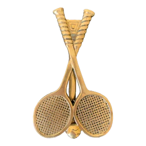 Vintage Cast Brass Double Tennis Racket Door Knocker