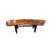A beautifully handcrafted live-edge bench featuring a solid hardwood slab seat with natural contours, knots, and rich...