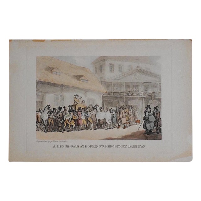 Antique Engraving - Horses For Sale