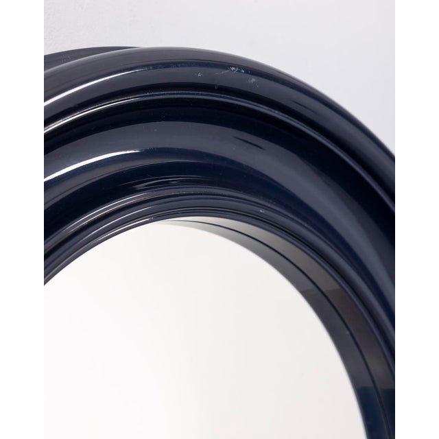 1970s Vintage Wall Mirror in Blue Plastic, Italy, 1970s For Sale - Image 5 of 7