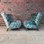 1940s Pair of Late 40s Floral Slipper Chairs in the Style of Gilbert Rhode For Sale - Image 5 of 9