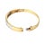 Late 20th Century 14k Diamond Princess Cut Yellow Gold Bangle Bracelet For Sale - Image 5 of 6