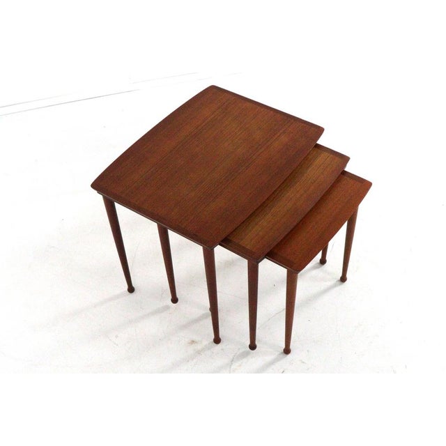 Nesting Tables by Jørgen Aakjær Jørgensen for Møbelintarsia, 1960s, Set of 3 For Sale - Image 4 of 18