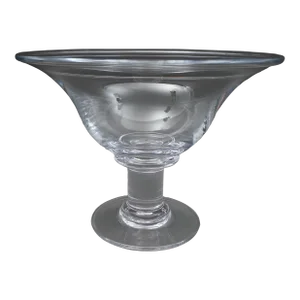 Simon Pearce Shelburne Footed Pedestal Compote Centerpiece Large Glass Bowl