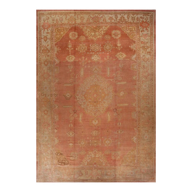 Antique Turkish Oushak Area Rug For Sale