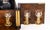 19th Century Antique 19th Century Victorian Burr Walnut and Crystal 3-Decanter Tantalus Dry Bar, Set of 12 For Sale - Image 5 of 18
