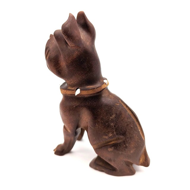 Mid 20th Century German Wood Chiseled Dog Figurine For Sale In Miami - Image 6 of 11