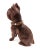 Mid 20th Century German Wood Chiseled Dog Figurine For Sale In Miami - Image 6 of 11