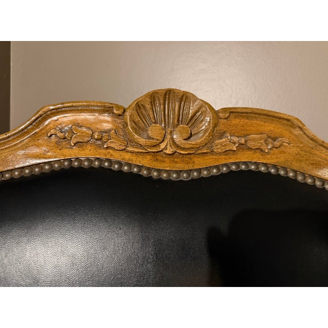 Vintage Spanish Revival Leather Wingback Chairs For Sale - Image 9 of 12