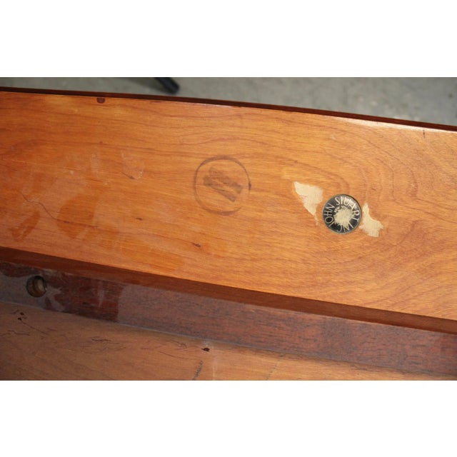 Wood Mid 20th Century Mid-Century Ceramic Inlaid Coffee Table by John Stuart For Sale - Image 7 of 11