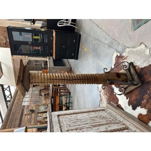 This wooden saddle was made from a screw from an old press. I have official proof of authenticity such as vintage...