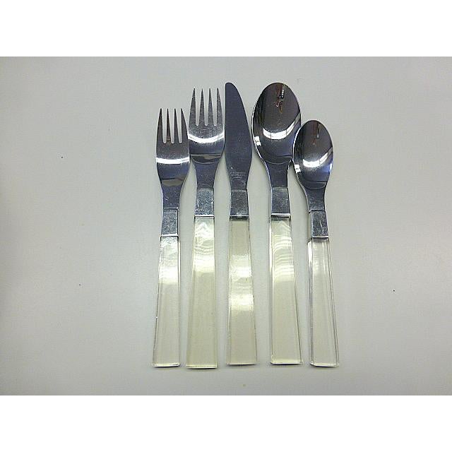 Mid Century Modern 66 Piece Vintage f.b Rogers Silver Japan Stainless